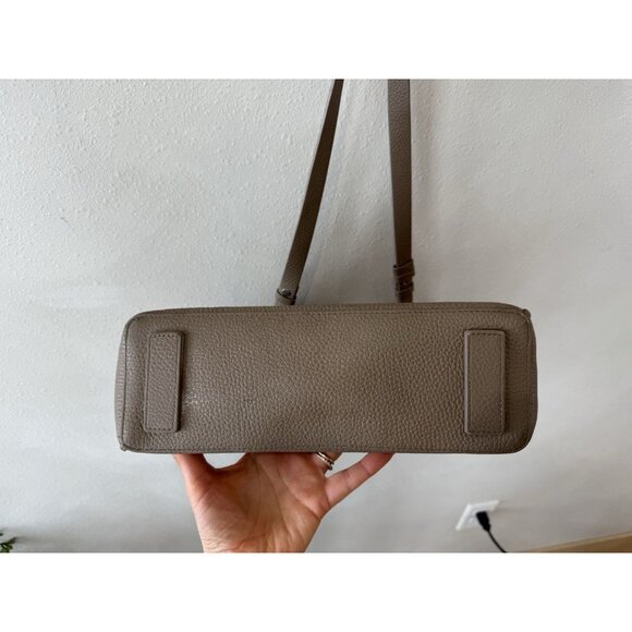 AllSaints Crossbody Taupe Gray Leather Crossbody Arm Tote Bag Purse All Saints - Picture 7 of 14
